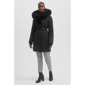 NWOT Toboggan Long Sweetheart Parka xs black fur hooded‎